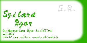 szilard ugor business card